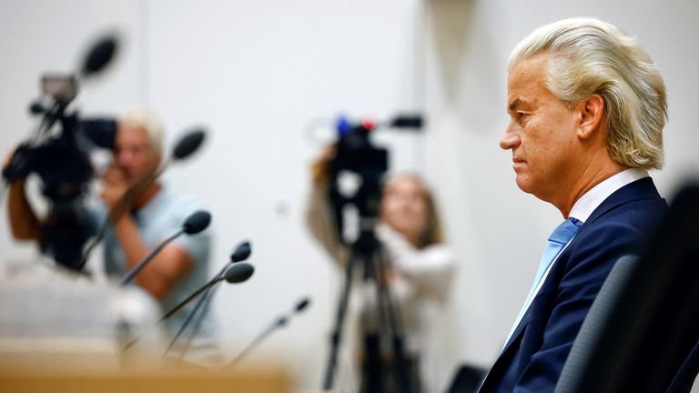 Geert Wilders attends the Schiphol Judicial Complex