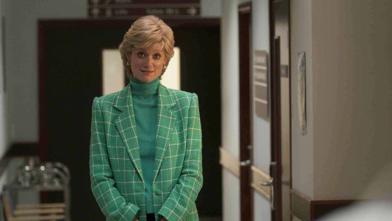 Elizabeth Debicki playing Princess Diana in The Crown, season 5. Pic: Netflix