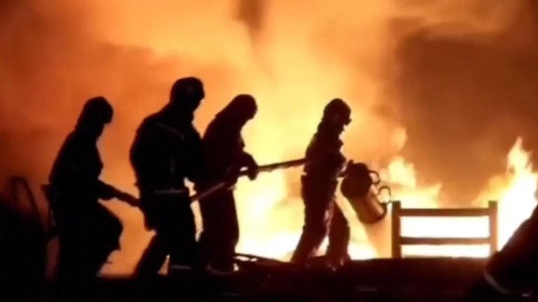 Fire at petrol station in Dagestan