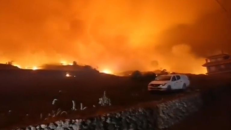 Wildfires in Tenerife 