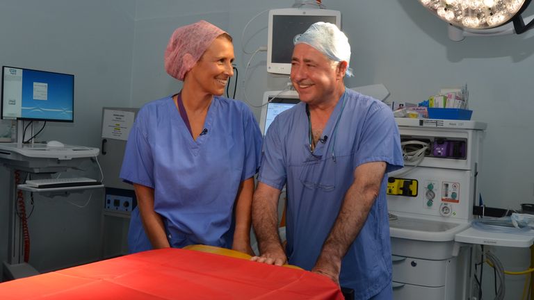 Lead surgeons Isabel Quigora and Richard Smith. Pic:  Womb Transplant UK