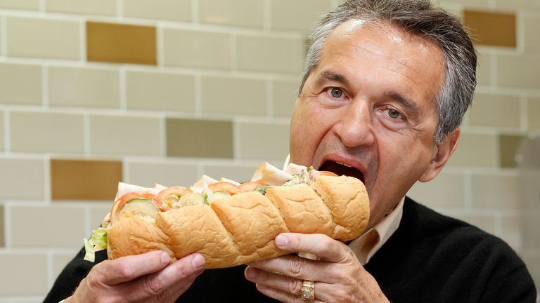 Mr DeLuca at a London Subway branch in 2012