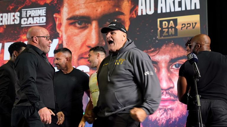 John Fury during a press conference at the OVO Arena Wembley