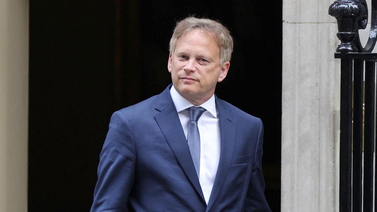 Grant Shapps leaves 10 Downing Street after being confirmed as Britain&#39;s new defence secretary in London, Britain, August 31, 2023. REUTERS/Hollie Adams