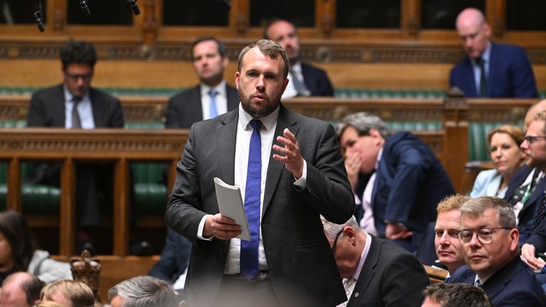 Conservative MP Jonathan Gullis addresses the Commons