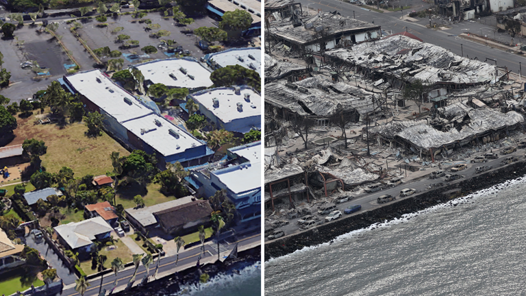 Hawaii wildfires: Dramatic before and after shots show impact of ...