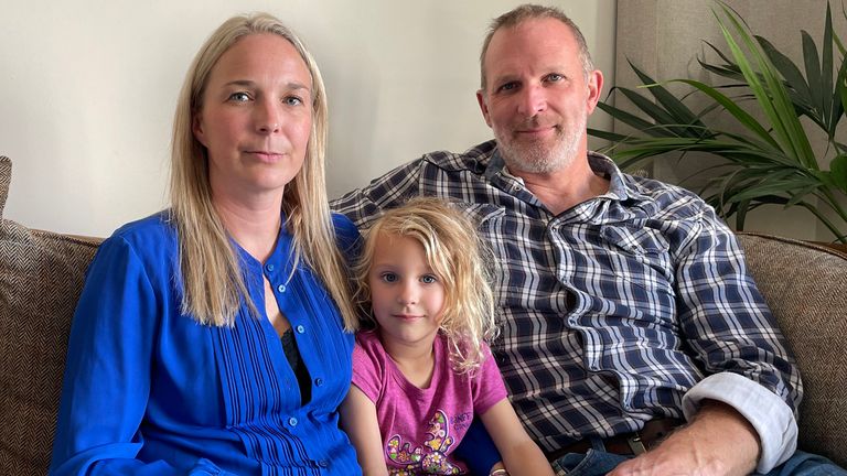 Dr Jack and Sarah Hawkins, and their daughter Lottie