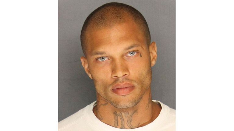 Stockton Police Department photo shows Jeremy Meeks, 30, arrested on June 18, 2014 in a gang crackdown in a crime-ridden area of Stockton, California. The mugshot of Meeks, a convicted felon, went viral on a police Facebook page this week, making him an instant celebrity with Web users who have called him "handsome" and clicked "like" on his picture more than 64,000 times.  REUTERS/Stockton Police/Handout via Reuters  (UNITED STATES - Tags: CRIME LAW TPX IMAGES OF THE DAY)..ATTENTION EDITORS - THIS PICTURE WAS PROVIDED BY A THIRD PARTY. REUTERS IS UNABLE TO INDEPENDENTLY VERIFY THE AUTHENTICITY, CONTENT, LOCATION OR DATE OF THIS IMAGE. FOR EDITORIAL USE ONLY. NOT FOR SALE FOR MARKETING OR ADVERTISING CAMPAIGNS. THIS PICTURE IS DISTRIBUTED EXACTLY AS RECEIVED BY REUTERS, AS A SERVICE TO CLIENTS