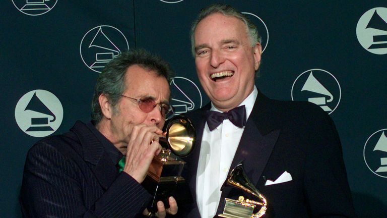 Jerry Moss (right) with Herb Alpert at the Grammy Awards in 1997