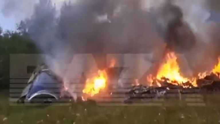 Private jet crashes near Moscow