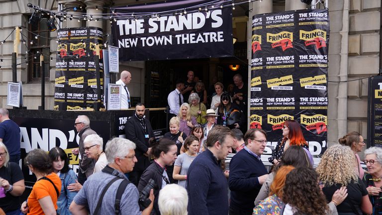 Members of the public leave after listening to SNP MP Joanna Cherry during her show In Conversation With... at the Grand Hall, New Town Theatre, during the Edinburgh Festival Fringe. Picture date: Thursday August 10, 2023.
