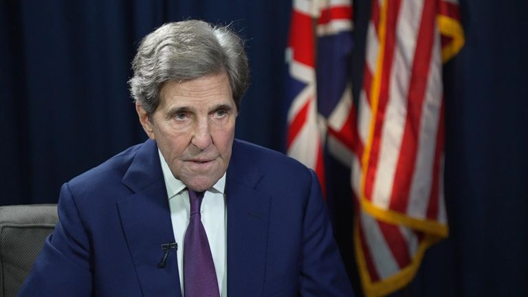 US climate envoy John Kerry has told Sky News that climate denial and disinformation is “costly, it’s very dangerous and it’s wrong.”