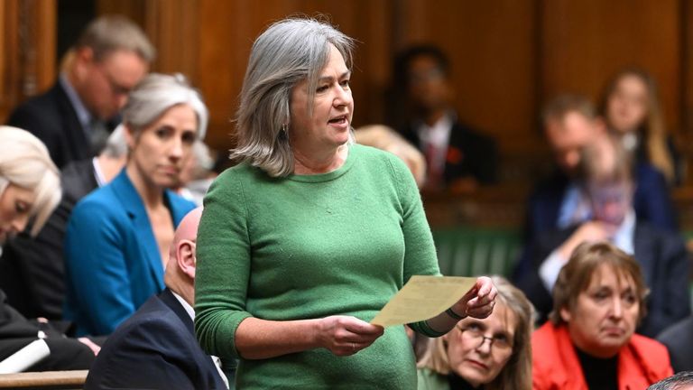 Liz Saville Roberts MP in the Commons. File pic