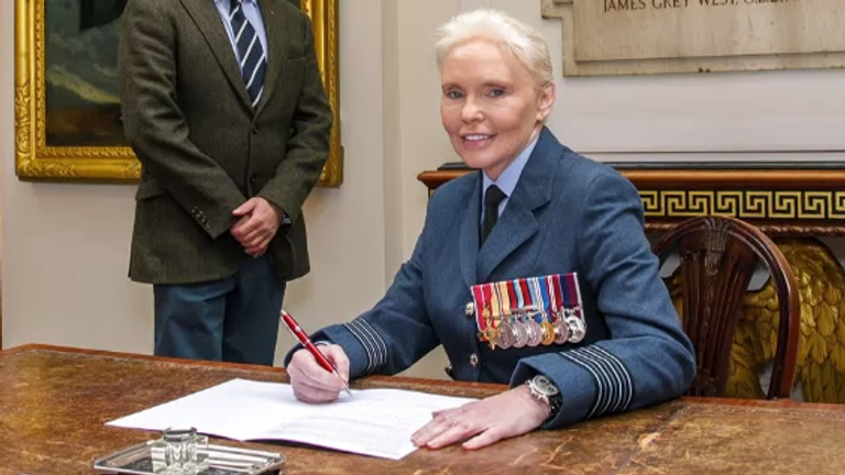 Former RAF Group Captain Lizzy Nicholl. For Haynes VT on RAF diversity policy.