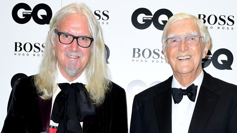 Sir Michael with Billy Connolly in 2016