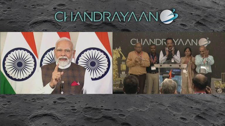 Narendra Modi after Chandrayaan-3 landed on the moon