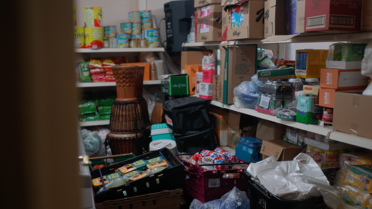 At a foodbank at a Nigerian Community Centre in Greater Manchester the shelves and crates are packed with donations of bread, cereal, tinned tomatoes and familiar African items like palm oil and beans.