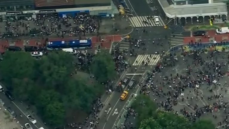 Crowds in Union Square