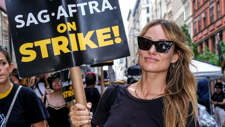SAG-AFTRA Strike Picket Line, New York, USA - 14 Jul 2023
Olivia Wilde