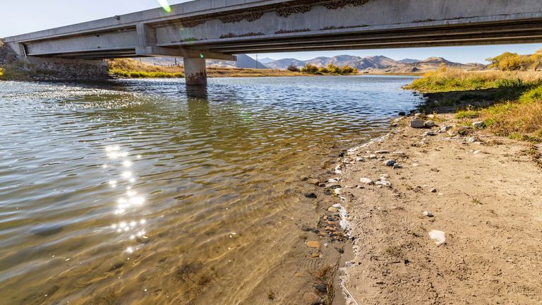 This October, 2022 image provided by the Montana Fish, Wildlife & Parks, shows the Jefferson River at Sappington Bridge near Cardwell, Mont. A rare river otter attack along a nearby stretch of the river on Wednesday, Aug. 2, 2023, left three women injured. (Morgan Jacobsen/Montana Fish, Wildlife & Parks via AP)