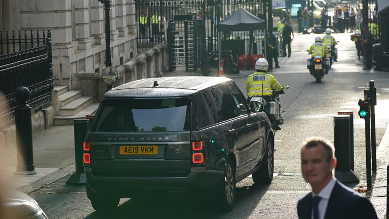 Security is tightened when the PM heads out of Downing Street, as shown here by Boris Johnson&#39;s team.