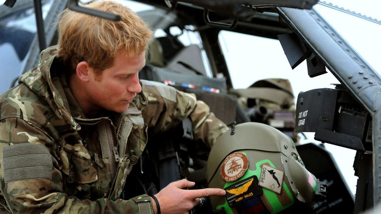 Britain's Prince Harry speaks during an interview with media at Camp Bastion, southern Afghanistan in this photograph taken December 12, 2012, and released January 21, 2013. The Prince, who is serving as a pilot/gunner with 662 Squadron Army Air Corps, is on a posting to Afghanistan that runs from September 2012 to January 2013. Photograph taken December 12, 2012. REUTERS/John Stillwell/Pool (AFGHANISTAN - Tags: MILITARY POLITICS SOCIETY MEDIA ROYALS CONFLICT)
