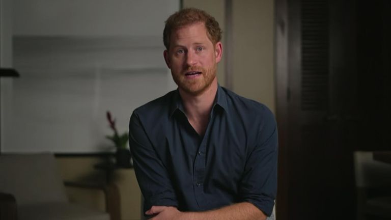 In his Heart of Invictus docuseries, Prince Harry said his &#34;biggest struggle&#34; was &#34;no one around me could really help&#34;.
