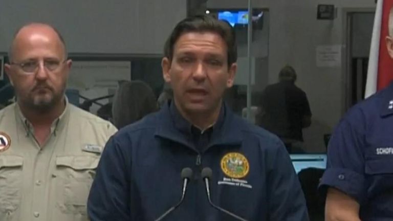 Florida governor urges people not to go outside during Hurricane Idalia.