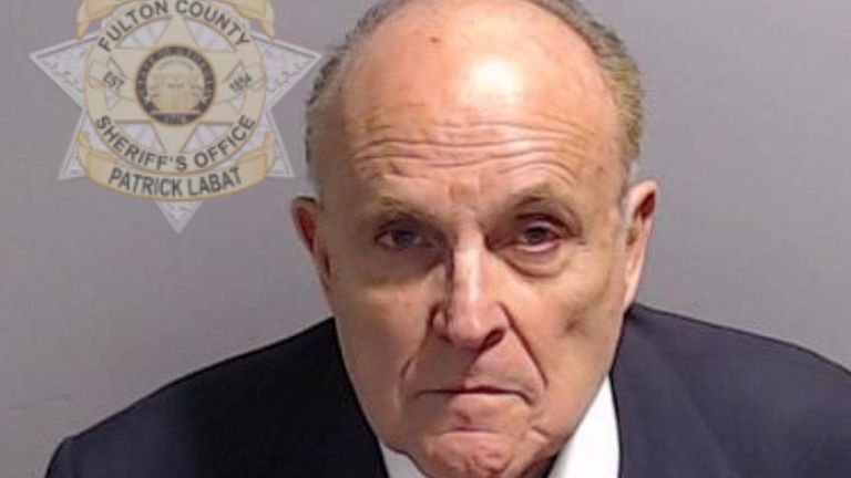 Rudy Giuliani surrendered at Fulton County jail in Georgia