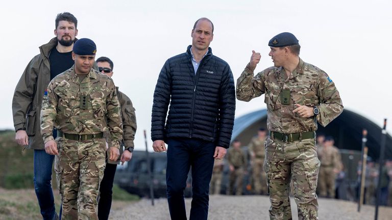 Prince William visited British troops in Rzeszow  in March