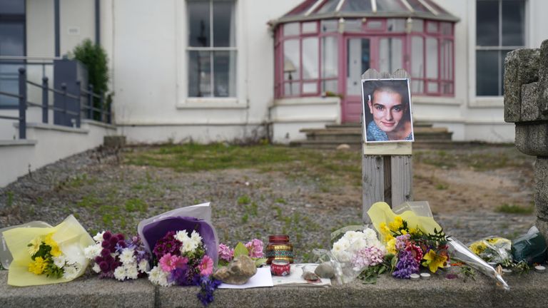 Tributes left outside O&#39;Connor&#39;s home in Bray in July