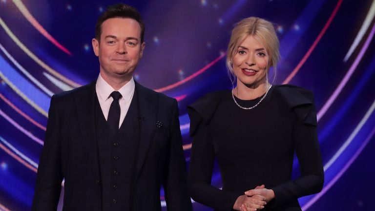 Stephen Mulhern stepped in to co-host Dancing On Ice with Holly Willoughby in February 2022, when Phillip Schofield was ill. Pic: Matt Frost/ITV/Shutterstock
