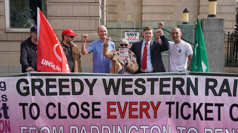 Rail workers strike alongside RMT Eddie Dempsey