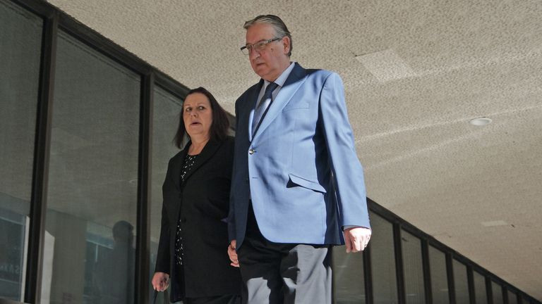 John and Susan Letby, the parents of nurse Lucy Letby, outside Manchester Crown Court