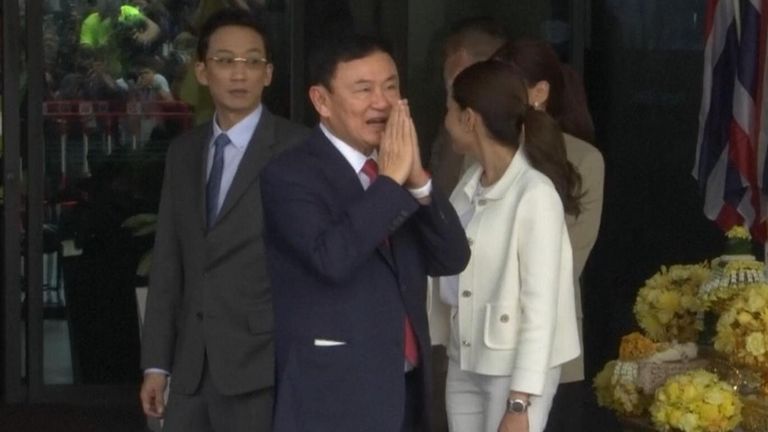 Thaksin Shinawatra returns to Thailand after self-imposed 15-year exile
