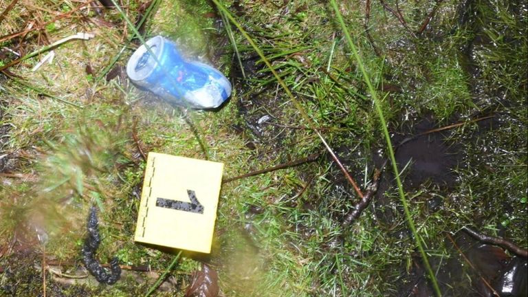 Red Bull can used to mark the grave of Tony Parsons. Pic credit: Crown Office
