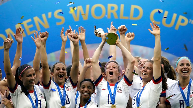 The USA won the Women&#39;s World Cup in 2019. Pic: AP
