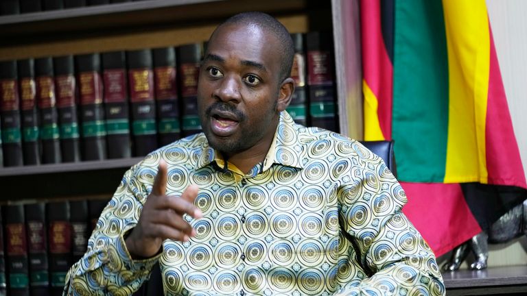 Nelson Chamisa. Pic: AP