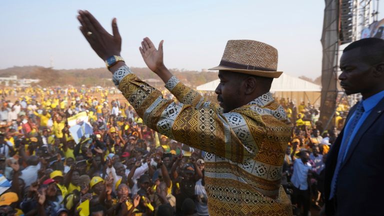 Zimbabwe&#39;s main opposition leader Nelson Chamisa. Pic: AP
