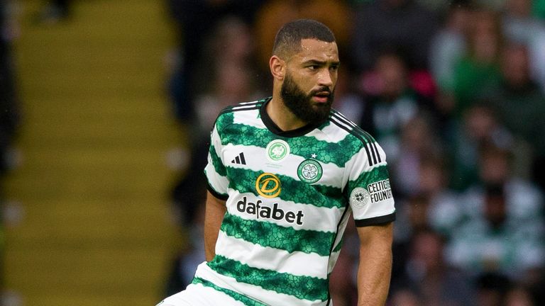 GLASGOW, SCOTLAND - AUGUST 01: Cameron Carter-Vickers in action for Celtic during the James Forrest Testimonial match between Celtic and Athletico Bilbao at Celtic Park, on August 01, 2023, in Glasgow, Scotland. (Photo by Craig Williamson / SNS Group)