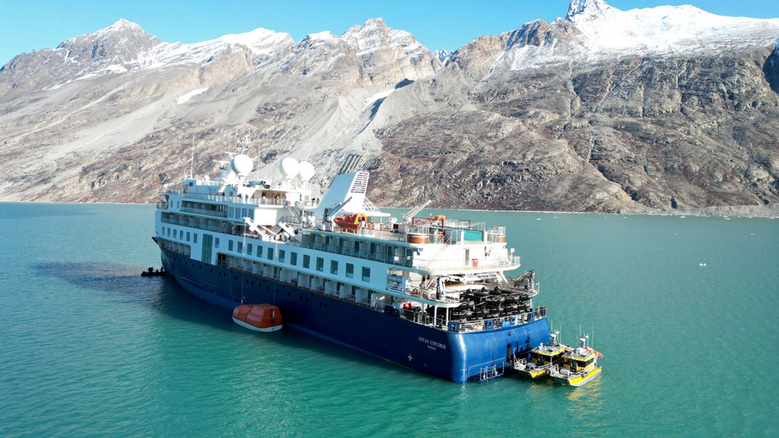 Stranded cruise ship the Ocean Explorer freed three days after running aground in Greenland