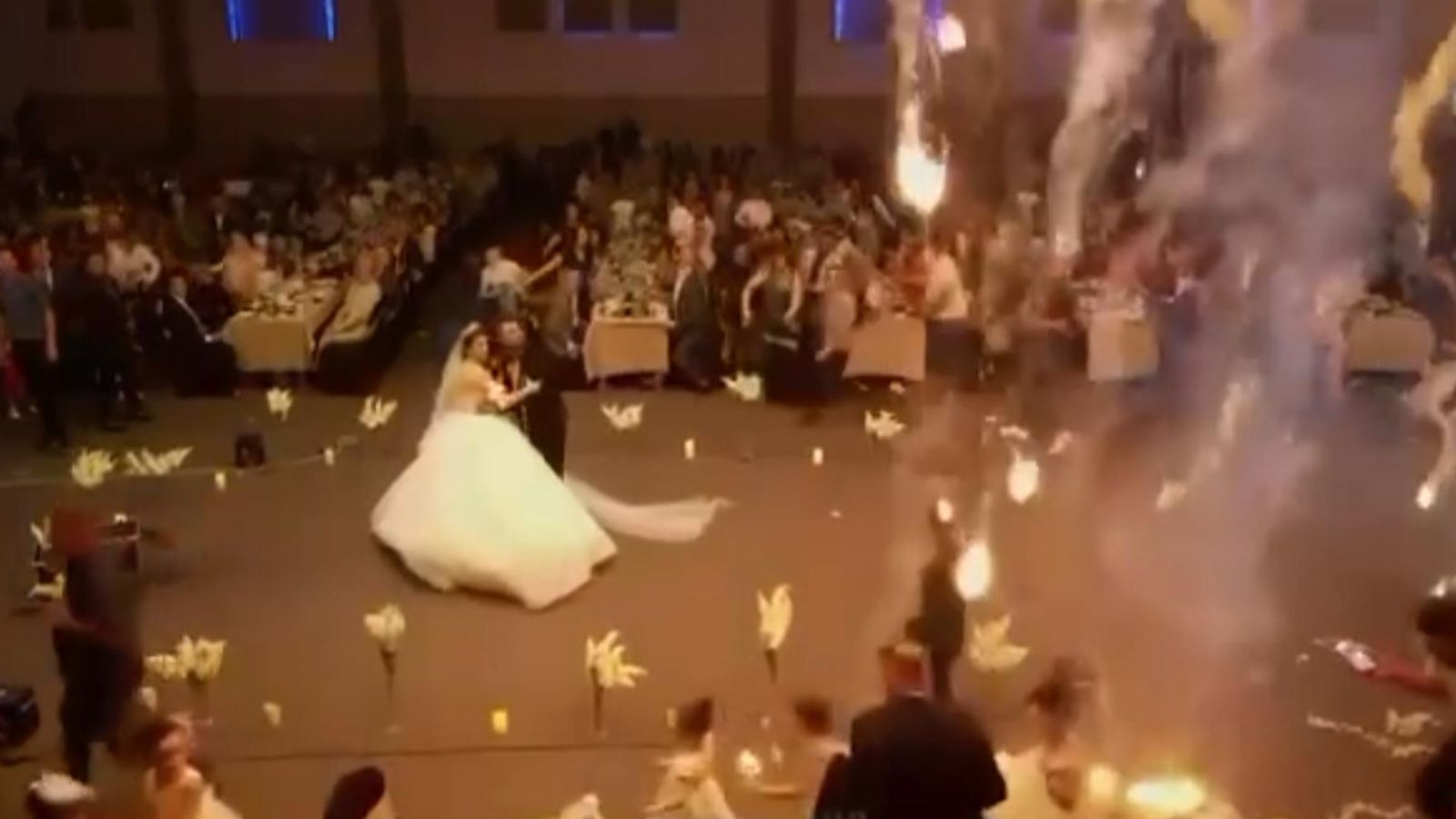 Iraq Moment deadly fire breaks out at wedding celebration News UK