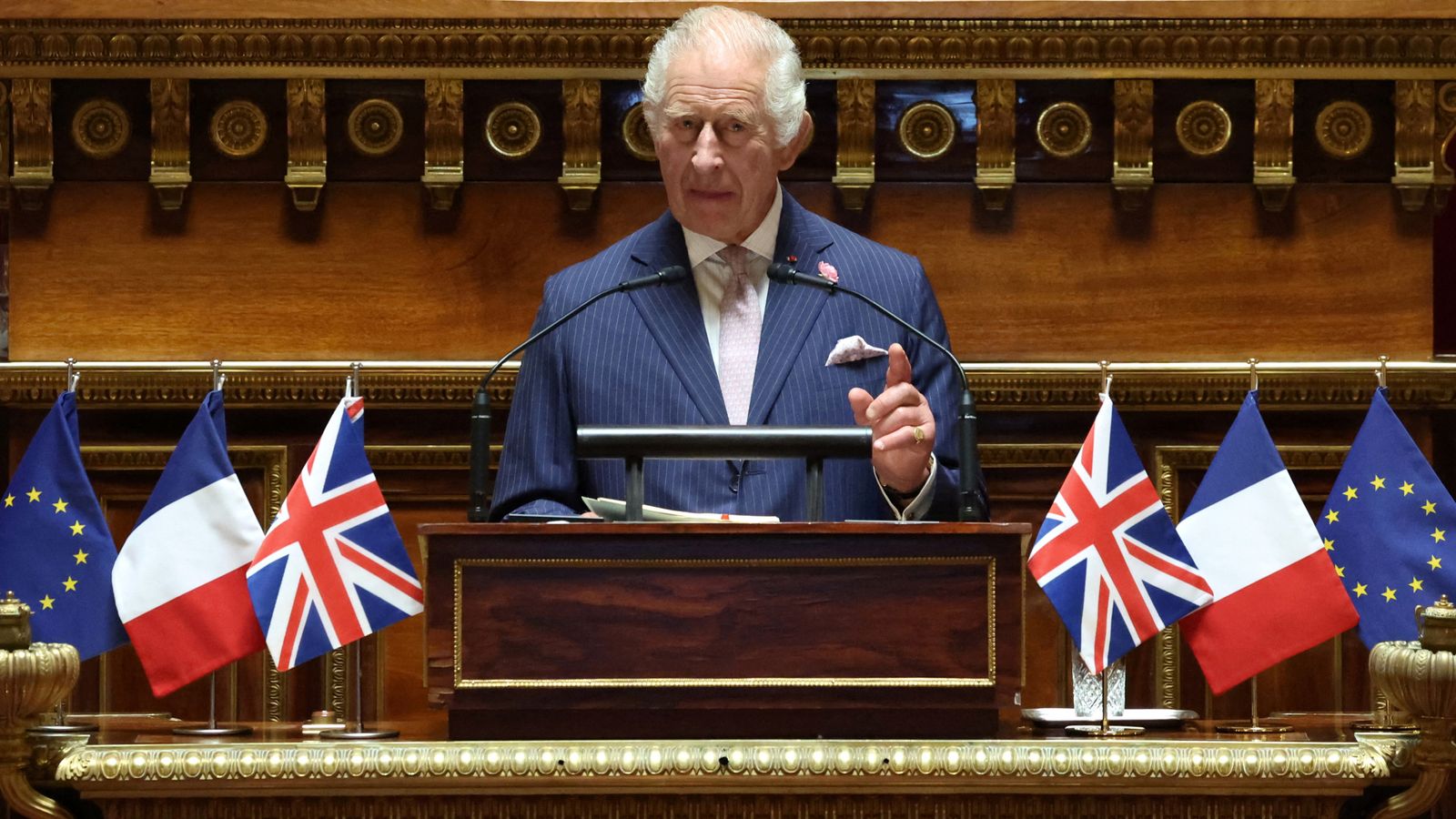 King Charles says UK will 'always be one of France's closest allies and best friends' in historic speech to Senate