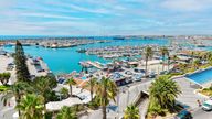Torrevieja puerto seaport view from above, Costa Blanca. Pic: iStock