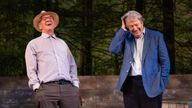 Sir Ian McKellen and Roger Allam on the set of Frank and Percy. Picture provided by production company. Pic: Jack Merriman
