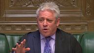 2019: Speaker John Bercow addresses MPs during Prime Minister&#39;s Questions in the House of Commons, London.
