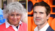 Miriam Margolyes and Jimmy Carr are among those affected by the RAAC crisis. Pics: PA and AP
