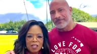 Oprah Winfrey and Dwayne "The Rock" Johnson. Pic: Instagram @Oprah