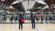 Scenes at Paddington station in London as rail passengers face fresh travel chaos on Friday because of another strike by drivers in the long-running dispute  