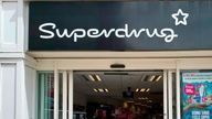 Superdrug store. File pic: iStock